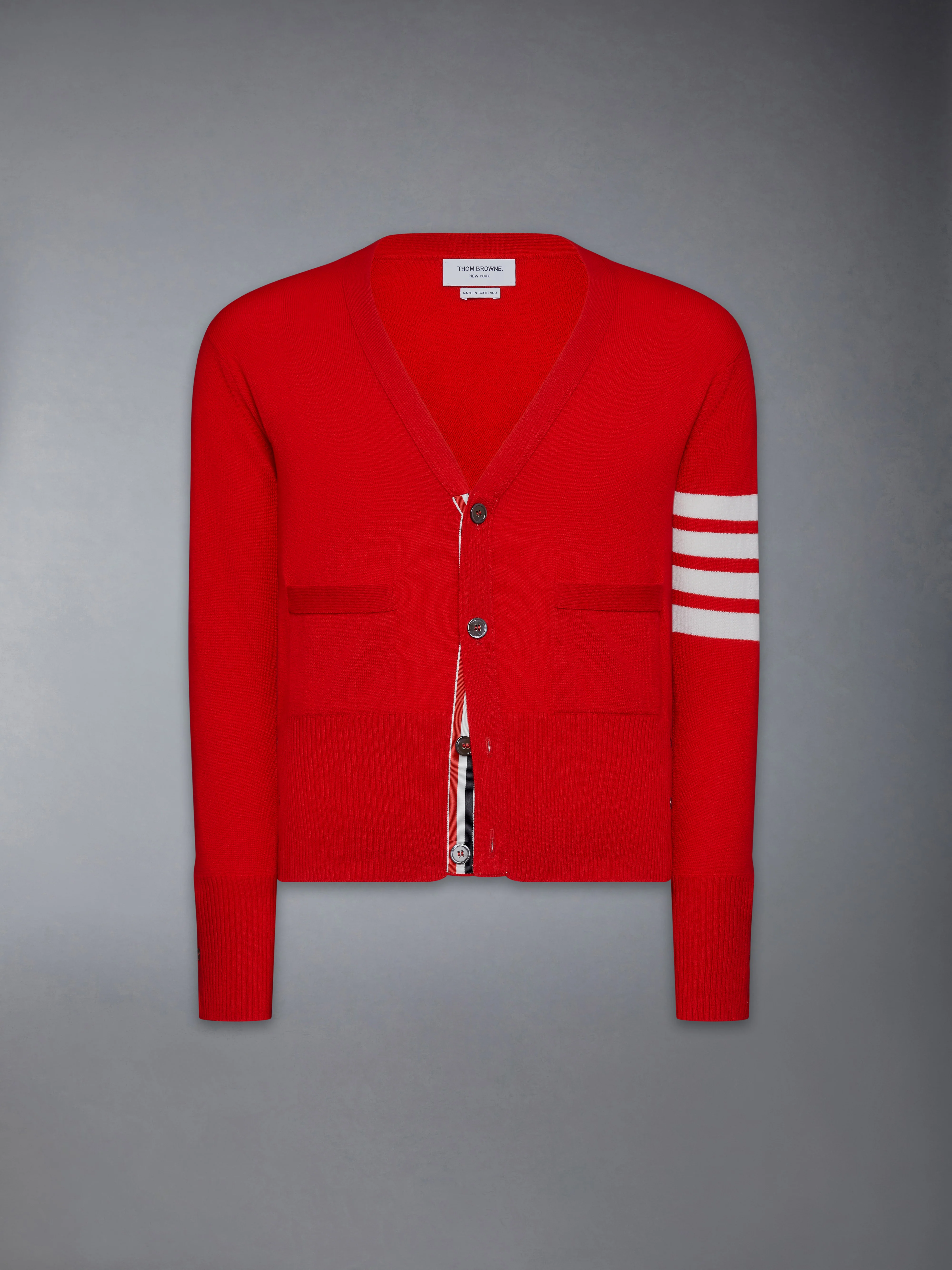 CLASSIC CASHMERE 4-BAR V-NECK CARDIGAN - Image 9