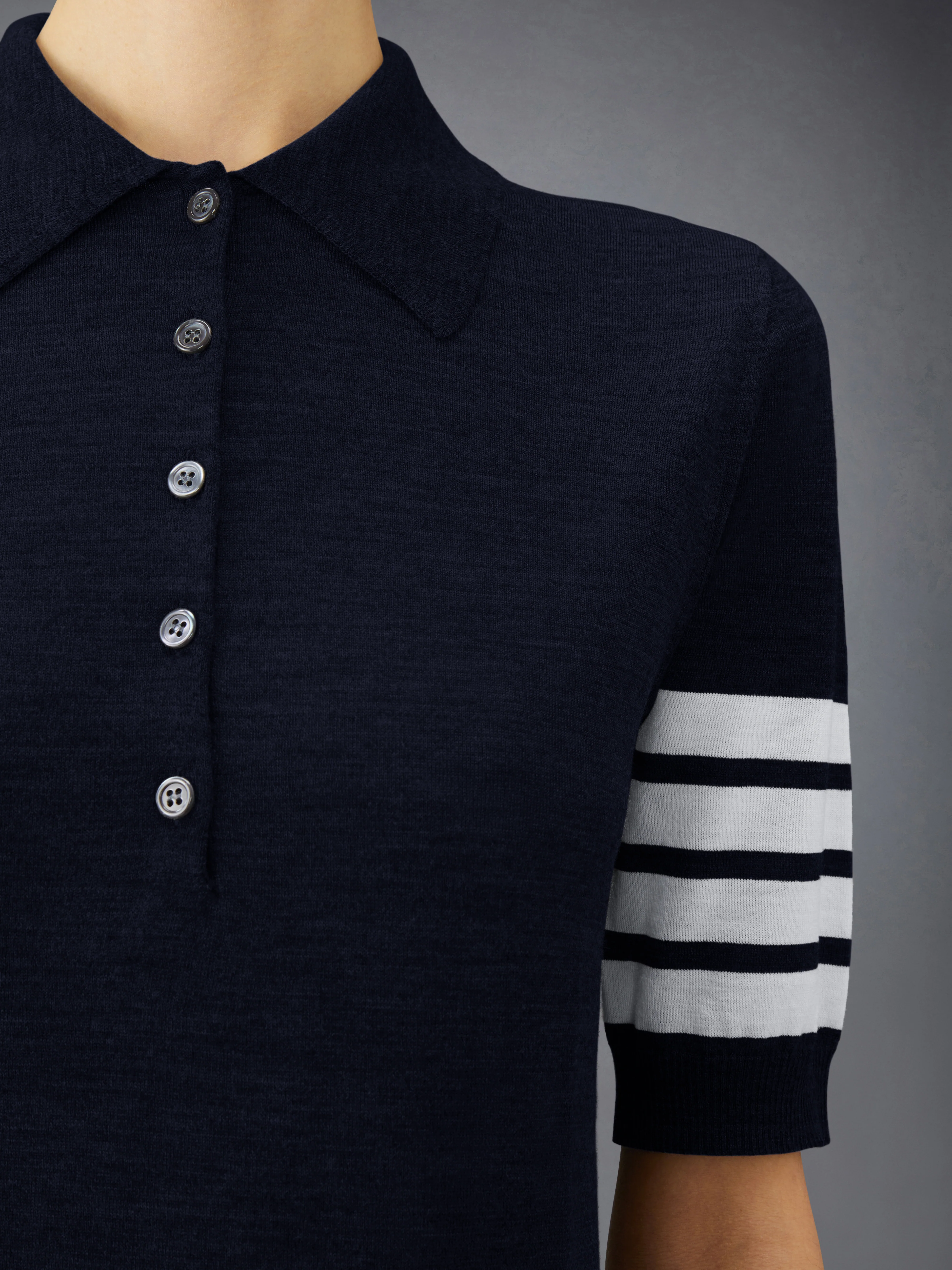 WOOL 4-BAR RELAXED POLO - Image 6